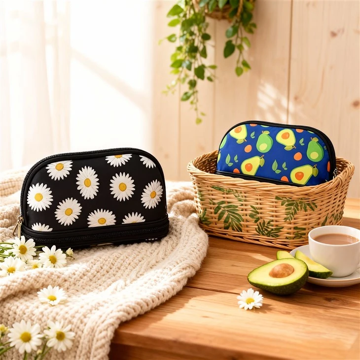 Double Zipper Makeup Bag